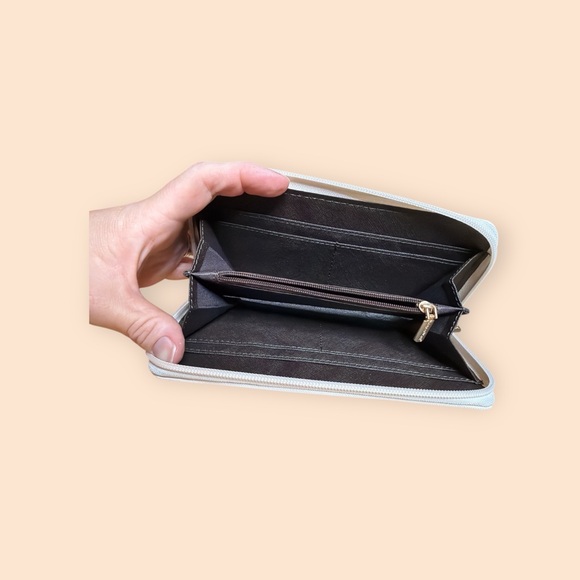 Montana West Cream Zip-Around Wallet - Picture 4 of 4